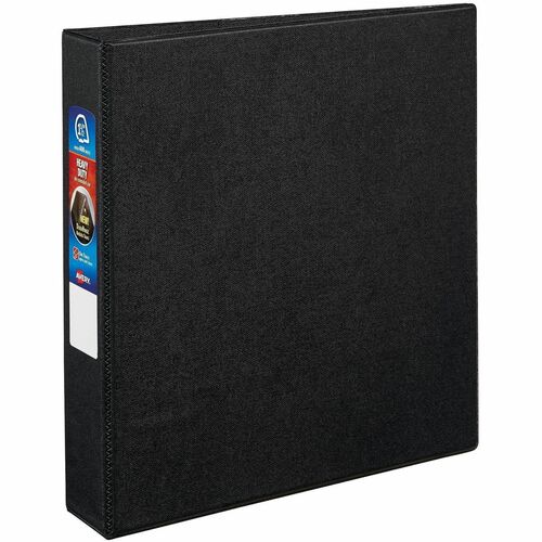 Binder, DuraHinge, 4 Pockets, 1-1/2" Cap, 8-1/2" x 11", Black