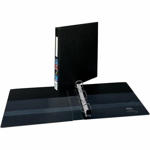 Binder, Durahinge, With Label Holder, 1" Cap, 8-1/2" x 11", Black