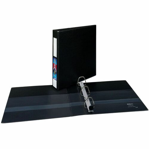 Binder, Durahinge, With Label Holder, 1-1/2" Cap, 8-1/2" x 11", Black