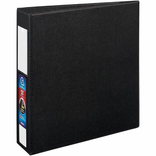 Binder, DuraHinge, With Label Holder, 2" Cap, 8-1/2" x 11", Black