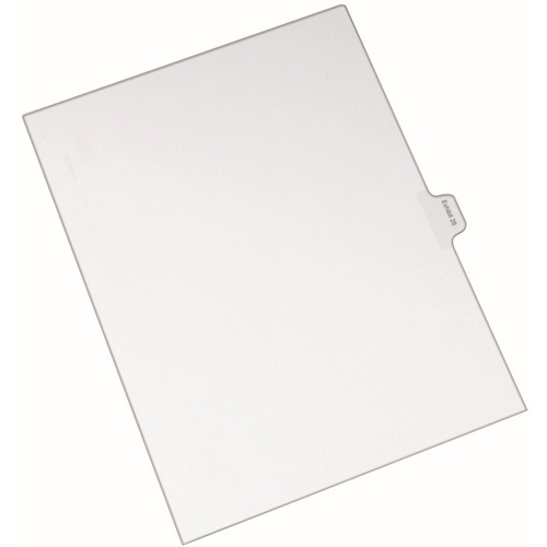 Index Dividers, Exhibit 26, Side Tab, White 25/PK