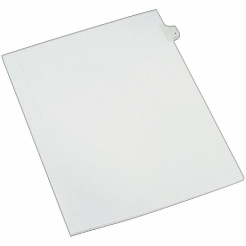 Index Dividers, Side Tab 4 - 1/25 Cut, 8-1/2" x 11", White 25/PK