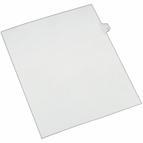 Index Dividers, Side Tab 7 - 1/25 Cut, 8-1/2" x 11", White 25/PK