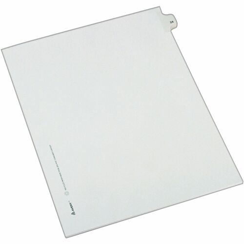 Index Dividers, Side Tab 24 - 1/25 Cut, 8-1/2" x 11", White 25/PK