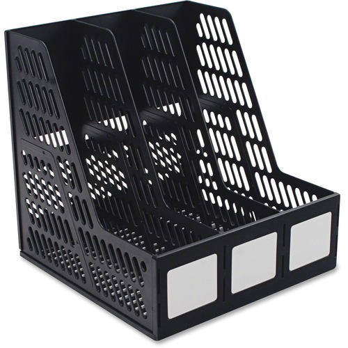 Literature File, 3 Compartments, Black