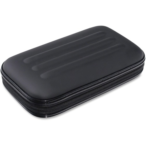 Pencil Case, Zipper Closure, 5.25"x2"x8.75", Black