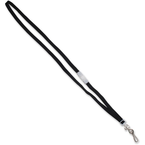 Lanyard With J-Hook, Breakaway FTR, 36", Black 24/BX