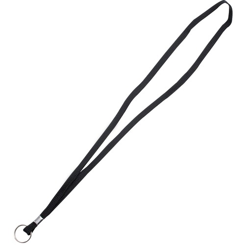 Lanyard, With Ring, 36", Black 24/BX