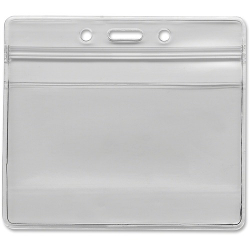 ID Badge Holder, Re-sealable, Horizontal, Clear 50/PK