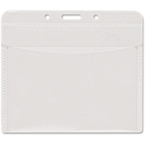 Badge Holders, PVC-Free, Horz, for 4"x3" Inserts, Clear 50/PK
