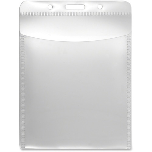 Badge Holder, PVC-Free, Vertical, 3"x4", Clear 50/PK