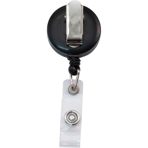 ID Badge Real, With Belt Clip, 30" L Cord, Black 12/PK