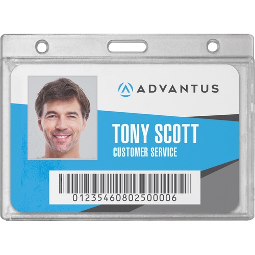 Badge Holders, Horizontal, 3-3/8"x2-1/8" Insert, Clear 25/BX