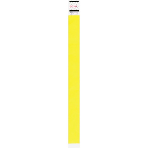 Wristbands, Tyvek, Seq Numbered, Neon Yellow 500/PK