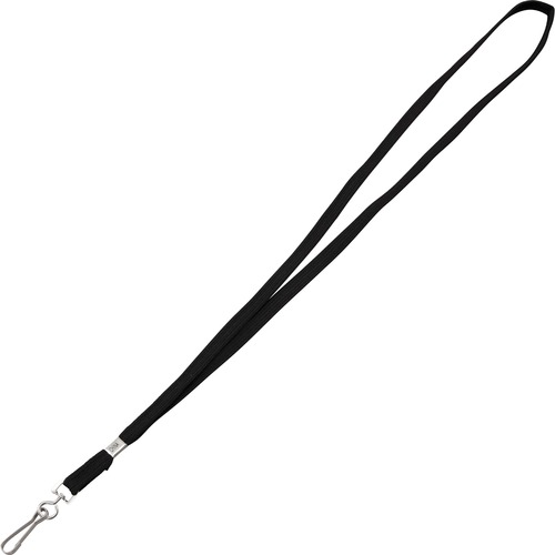 Lanyards, With Metal Clasp, 3/8" Thick, 36 Inch, Black 100/BX