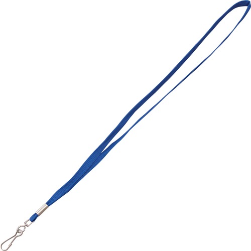 Lanyards, With Metal Clasp, 3/8" Thick, 36" Long, Blue 100/BX