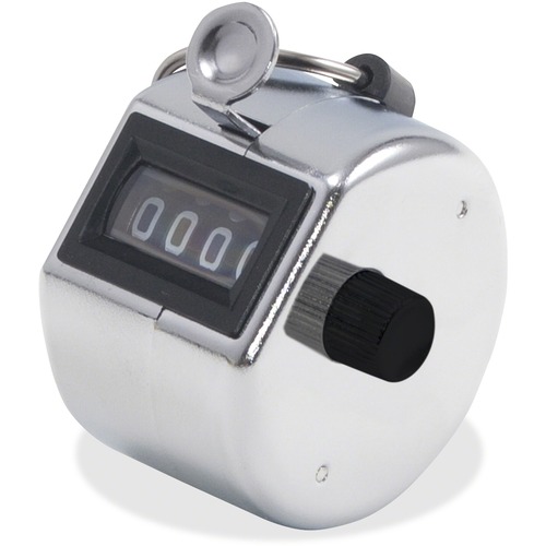 Tally Counter, Hand Model, With Finger Ring, Chrome