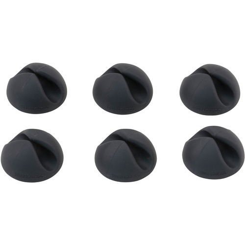 Cable Clip, Cabledrop, 1-1/10"Wx1-1/10"Lx3/5"H, Black 6/PK