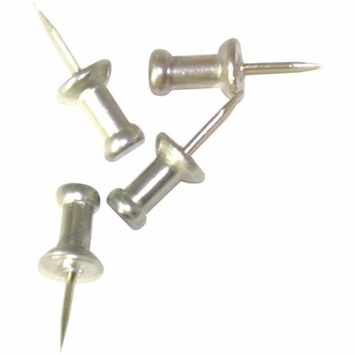 Pushpins, 5/8" (16mm), Aluminum 100/BX