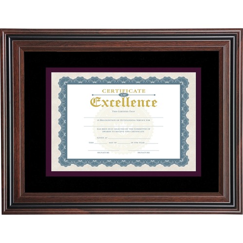 Frame, f/Documents, Doublematted, 11" x 14", Rosewood