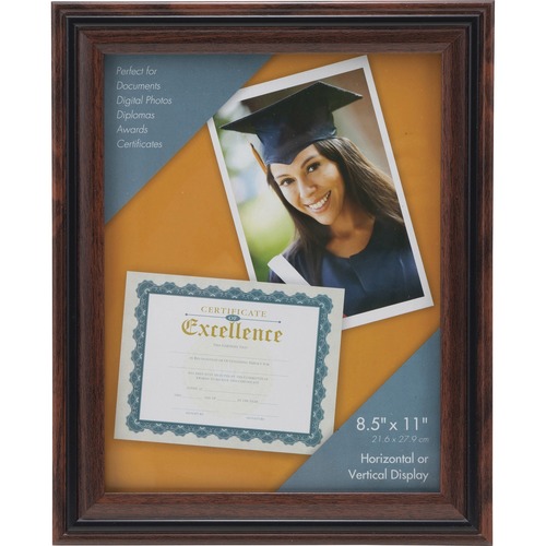 Frame, f/Documents/Pics, 8-1/2" x 11", Rosewood