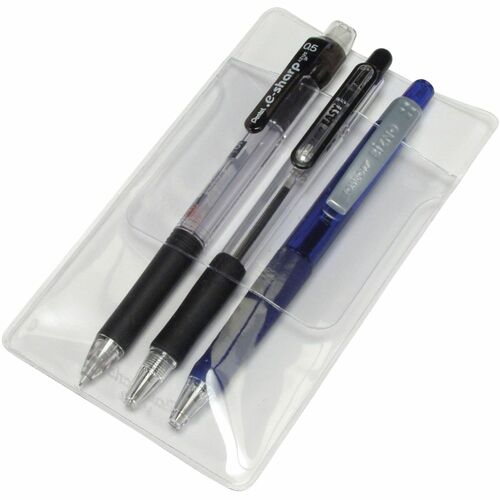 Pocket Protectors, for Pen Leaks, Clear 48/BX