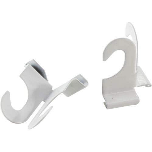 Suspended Ceiling Hooks, 2" Long, White 2/PK