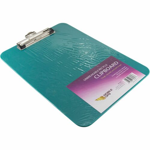 Clipboard, Heavy-Duty, With Grips, Letter Size Paper, Poly, 9" x 12-1/2", Green