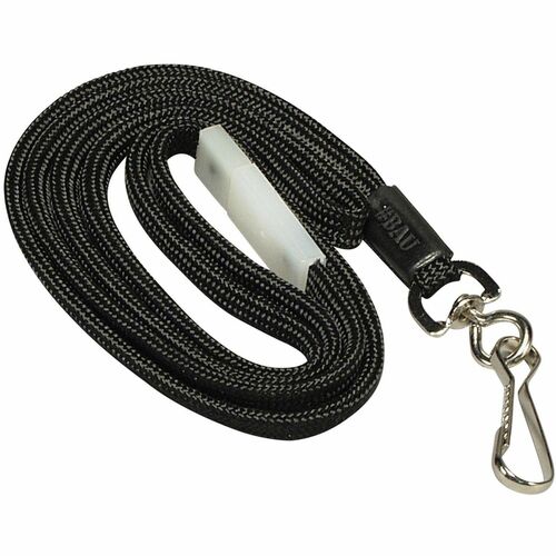 Breakaway Lanyard, With Hook, 36", Black