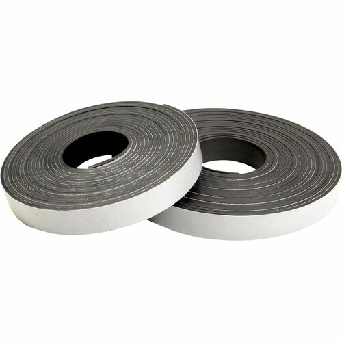 Magnetic Tape Refill, For Self-Cut Dispenser, 1/2"x15', Black