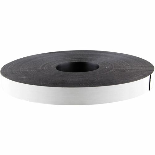 Adhesive Magnetic Tape, Flexible, 1" x 100' Roll, Black