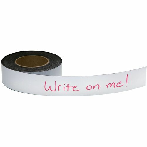 Magnetic Labeling Tape, 2" x 50' Roll, White