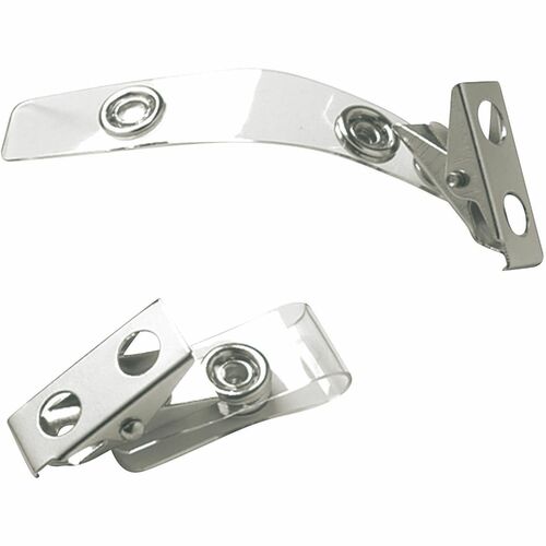 ID Strap Clips, Prepunched, Vinyl, Clear 25/PK