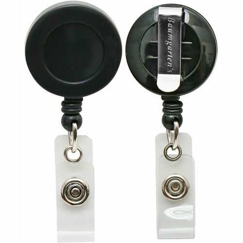 Card Reel, With Belt Clip, Extends 30", Black