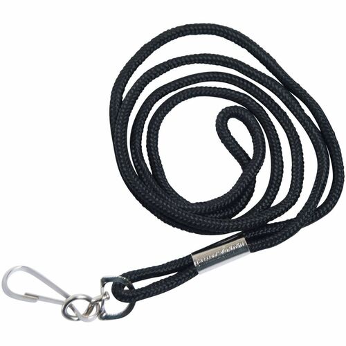 Standard Lanyards, W/Hook, 36" L, Black 12/PK