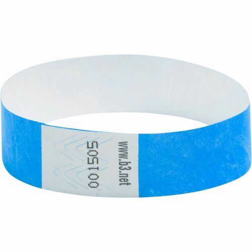 Security Wrist Band, Tear-Resistant, 10" x 3/4", Be 100/PK