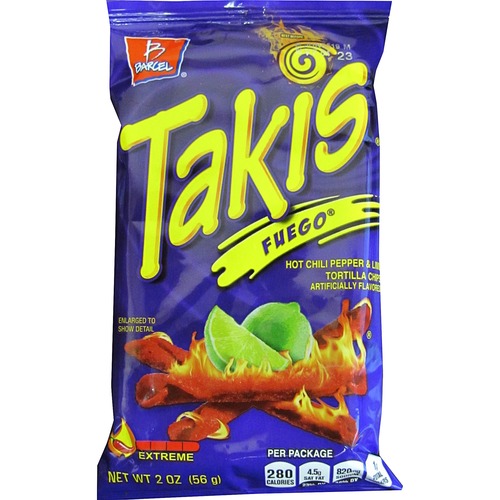 Tortilla Chips, Hot Chili Pepper and Lime, 56 g, MI 42/CT