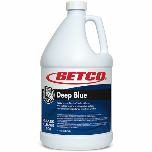 Cleaner, For Glass Surfaces, Ready to Use, 1 Gal, Blue 4/CT