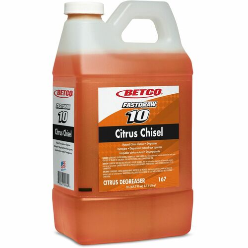Cleaner/Degreaser, FastDraw 10, Heavy-Duty, Citrus, 2 Liter, Orange 4/CT
