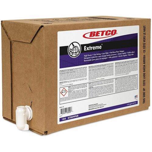 Floor Stripper, Concentrate, Lemon Scent, Gallon Bag in Box, Green