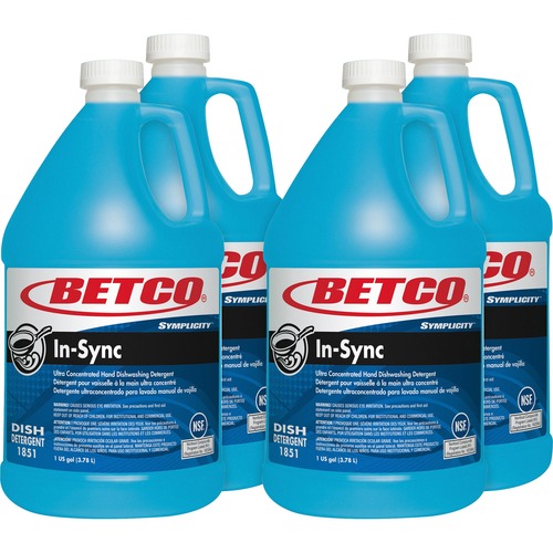 Dishwashing Detergent, Manual, Liquid, 1 Gal, Blue 4/CT