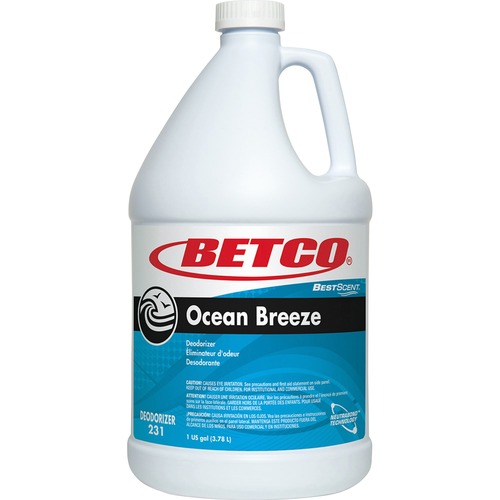 Deodorizer, Conc Liquid, Ocean Breeze, 1 Gallon, Turquoise
