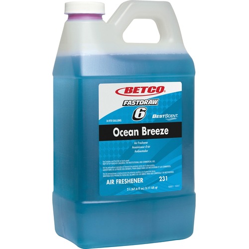 Deodorizer, Conc, Fast Draw, Ocean Breeze, 2 Liter, Turquoise