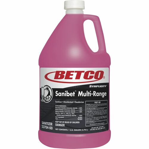 Sanitizer/Disinfectant/Deodorizer, Concentrate, 1 Gallon, Pink