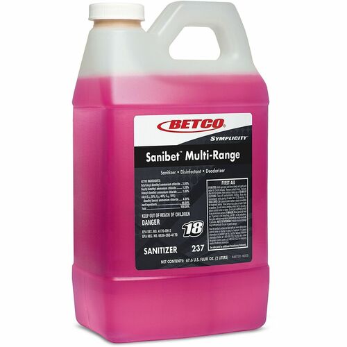 Sanitizer, Concentrated, FastDraw 18, 2 Liter, Pink