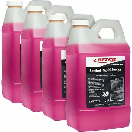 Sanitizer, Concentrated, FastDraw 18, 2 Liter, Pink 4/CT