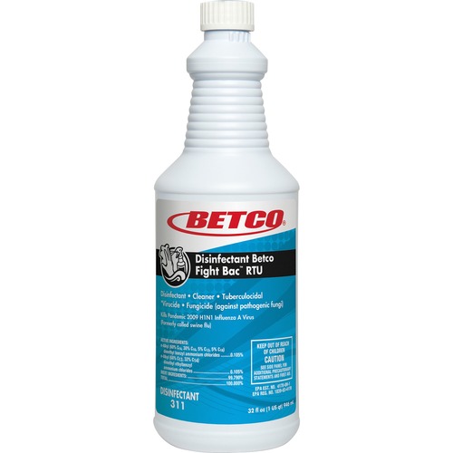 Disinfectant/Cleaner, Ready-To-Use, 32oz, Clear