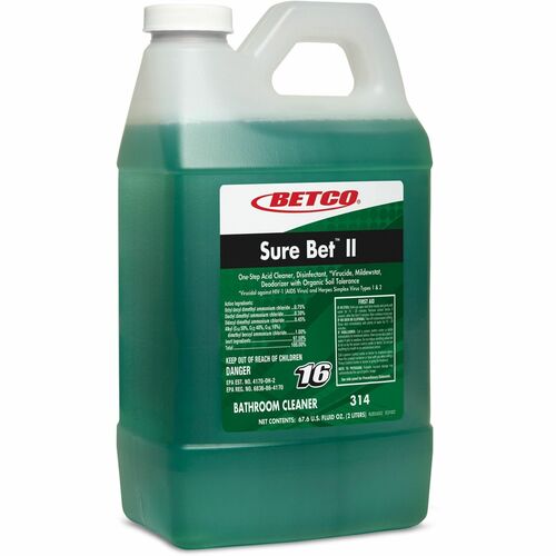 Disinfectant, Cleaner/Deodorizer, Bathroom, 2 Liter, Green 4/CT