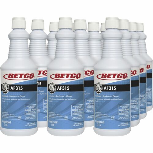Disinfectant/Detergent/Deodorant, Conc, 32oz, Turquoise 12/CT
