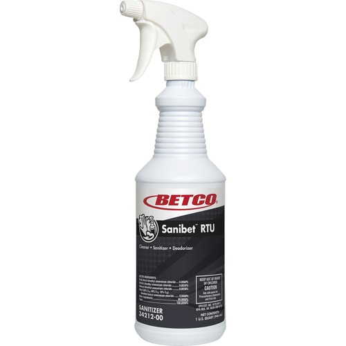 Cleaner/Sanitizer/Deodorizer, Ready To Use, Sanibet, 32oz, Yellow